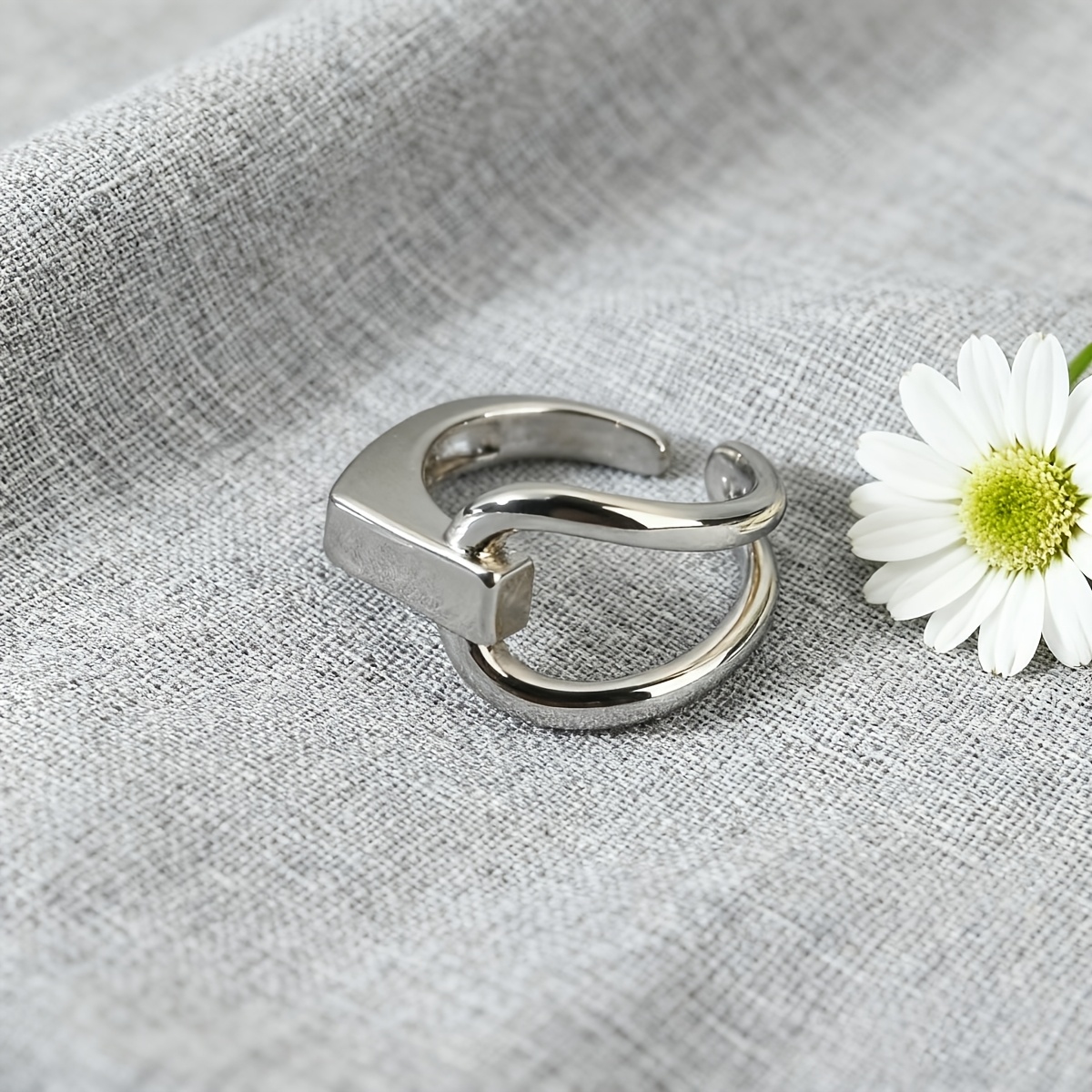 European & American Fashion Copper Minimalist Adjustable Open Ring